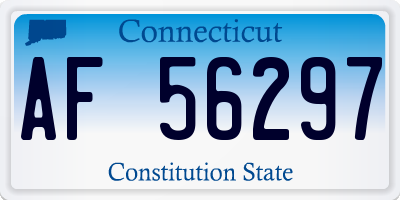 CT license plate AF56297