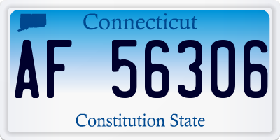CT license plate AF56306