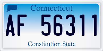 CT license plate AF56311
