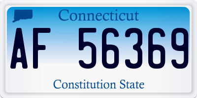 CT license plate AF56369