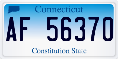 CT license plate AF56370