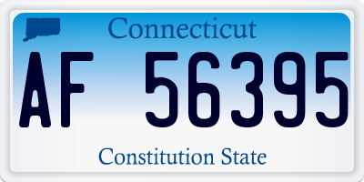 CT license plate AF56395