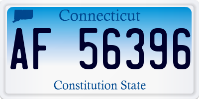 CT license plate AF56396