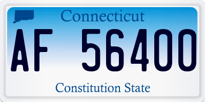 CT license plate AF56400