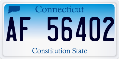 CT license plate AF56402