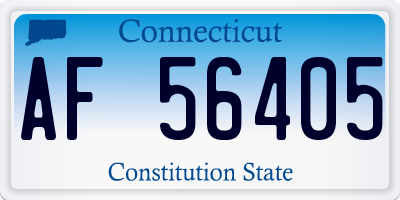 CT license plate AF56405