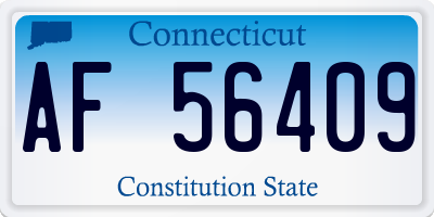 CT license plate AF56409
