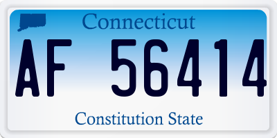 CT license plate AF56414