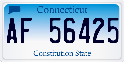 CT license plate AF56425