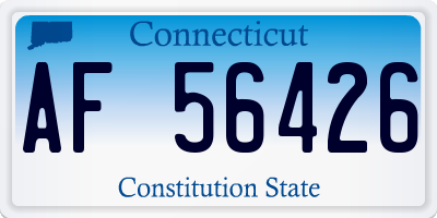 CT license plate AF56426