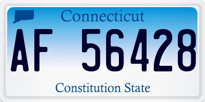 CT license plate AF56428