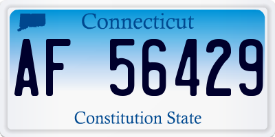 CT license plate AF56429
