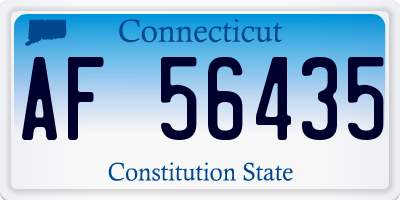 CT license plate AF56435