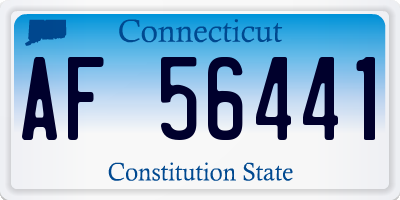 CT license plate AF56441