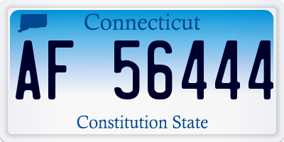CT license plate AF56444