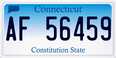 CT license plate AF56459