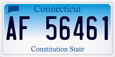 CT license plate AF56461