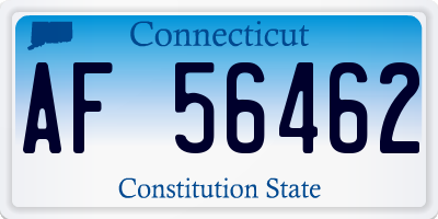 CT license plate AF56462