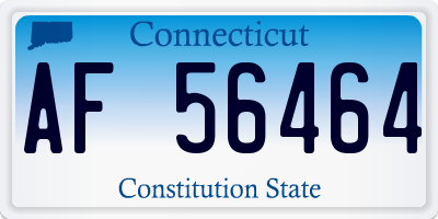 CT license plate AF56464