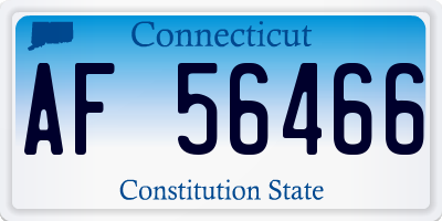 CT license plate AF56466