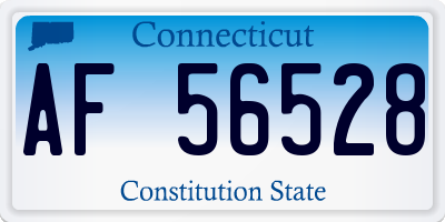 CT license plate AF56528