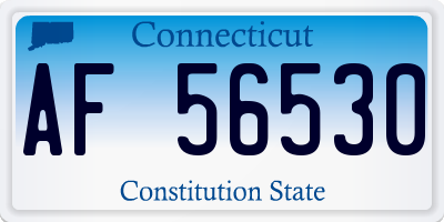 CT license plate AF56530