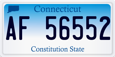 CT license plate AF56552