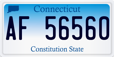 CT license plate AF56560