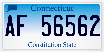 CT license plate AF56562