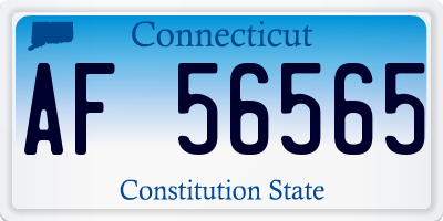CT license plate AF56565