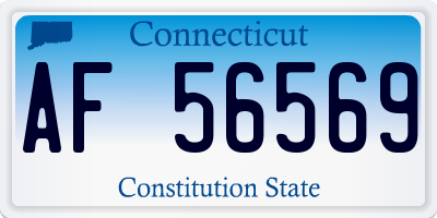 CT license plate AF56569