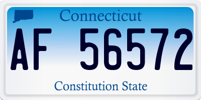 CT license plate AF56572