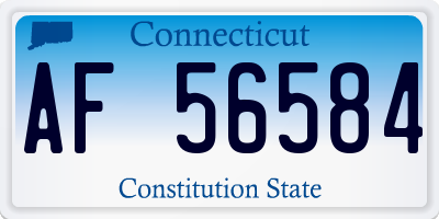 CT license plate AF56584