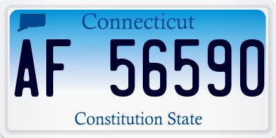CT license plate AF56590