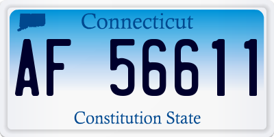 CT license plate AF56611