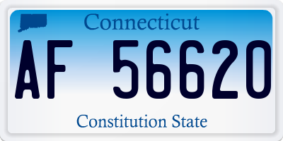 CT license plate AF56620