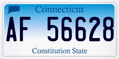 CT license plate AF56628