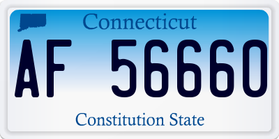 CT license plate AF56660