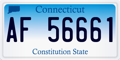CT license plate AF56661