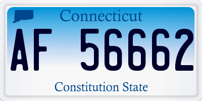 CT license plate AF56662