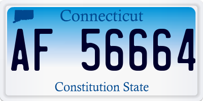CT license plate AF56664