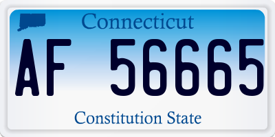 CT license plate AF56665