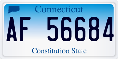 CT license plate AF56684