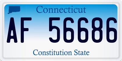 CT license plate AF56686