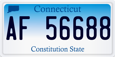 CT license plate AF56688