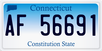 CT license plate AF56691