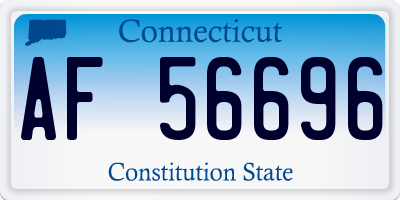 CT license plate AF56696