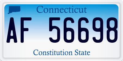 CT license plate AF56698