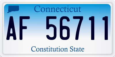 CT license plate AF56711