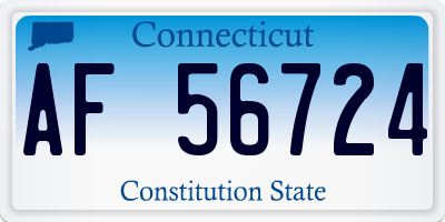 CT license plate AF56724